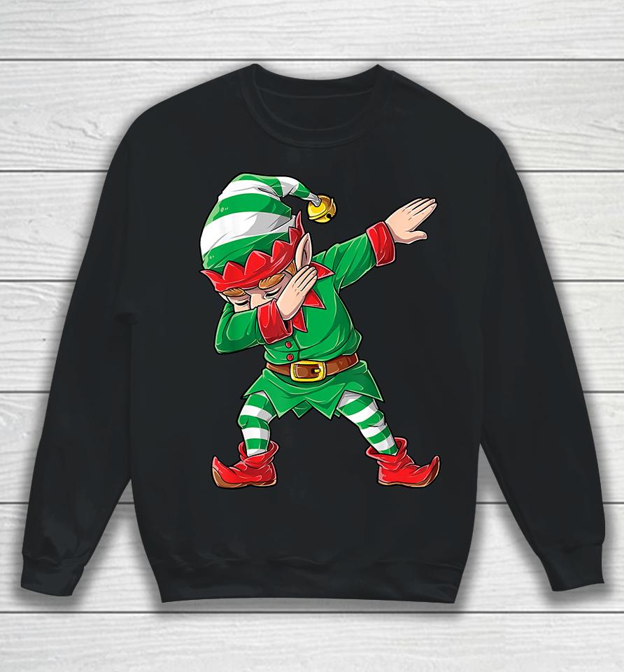Christmas Dabbing Elf Squad Funny Elves Family Matching Sweatshirt