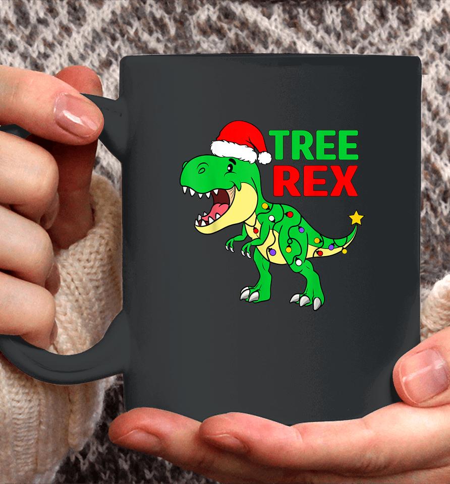 Christmas Dinosaur Kids Christmas Tree Lights Santa Coffee Mug