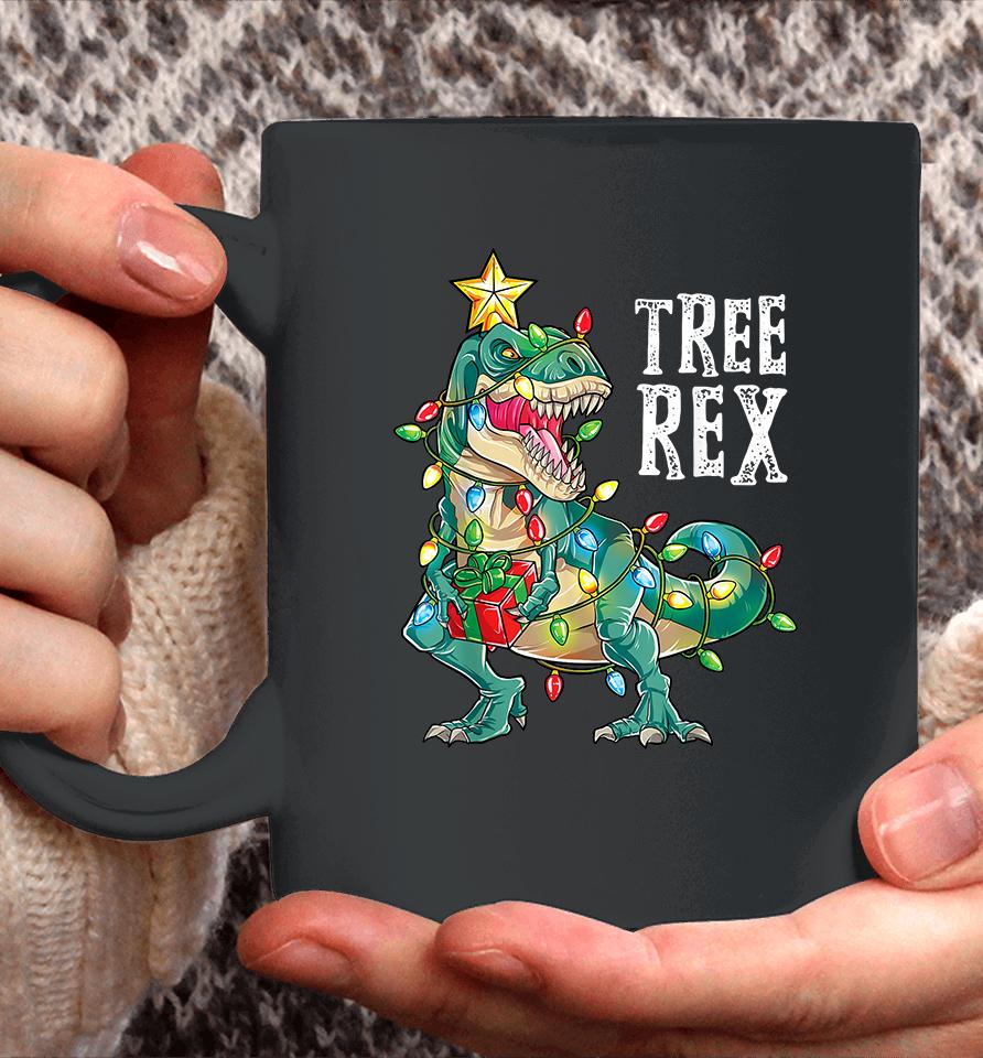 Christmas Dinosaur Tree Rex Coffee Mug