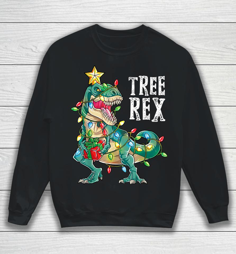 Christmas Dinosaur Tree Rex Sweatshirt