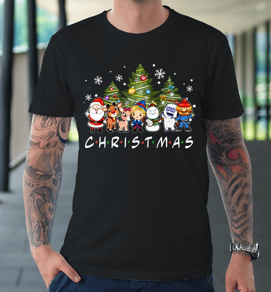 Christmas Family Friends Santa Rudolph Snowman Pajamas Xmas Premium T-Shirt