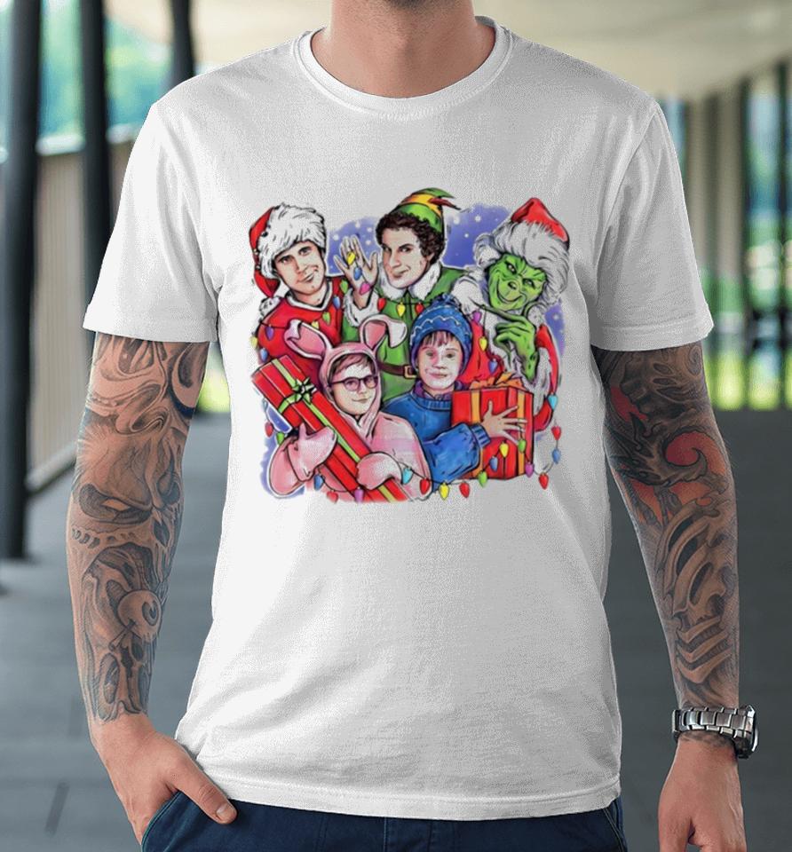 Christmas Friends Movie Character Premium T-Shirt