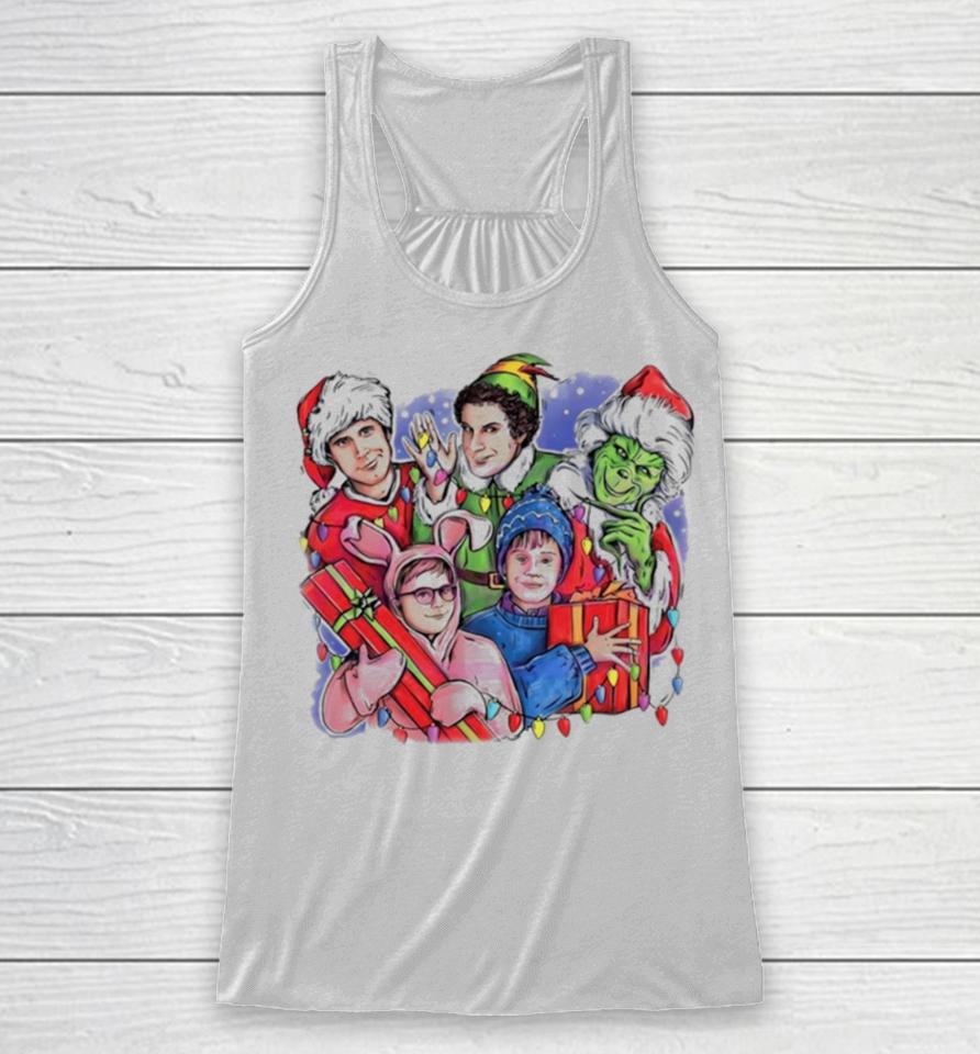 Christmas Friends Movie Character Racerback Tank