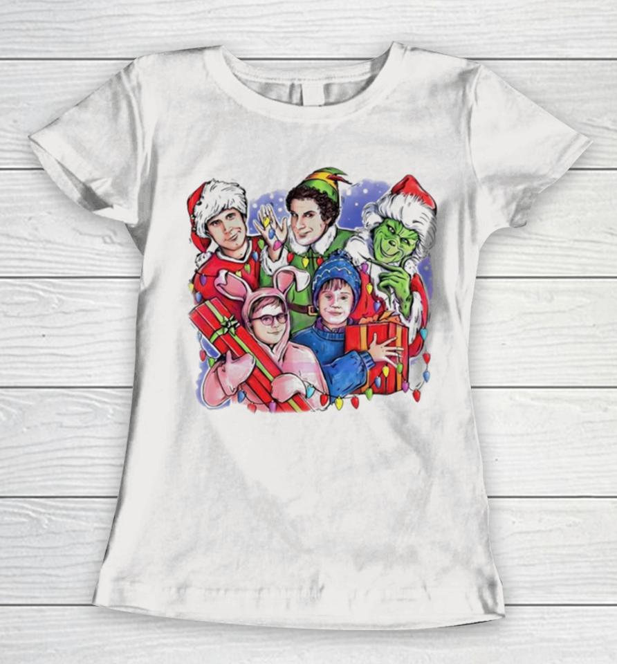 Christmas Friends Movie Character Women T-Shirt
