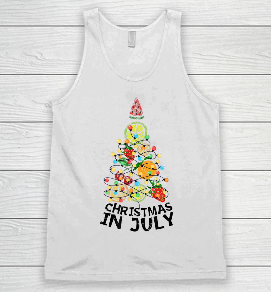 Christmas In July Fruit Xmas Tree Tee Summer Unisex Tank Top