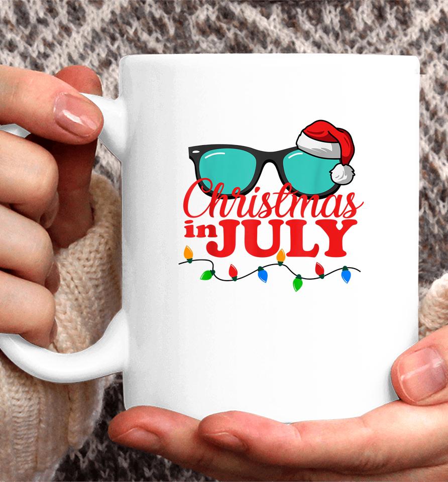 Christmas In July Shirt Sunglasses Beach Summer Vacation Coffee Mug