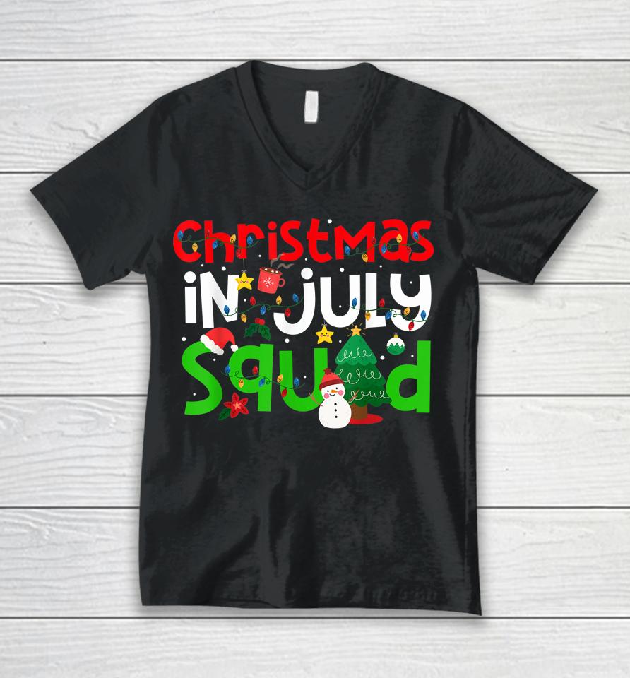 Christmas In July Squad Funny Summer Xmas Unisex V-Neck T-Shirt