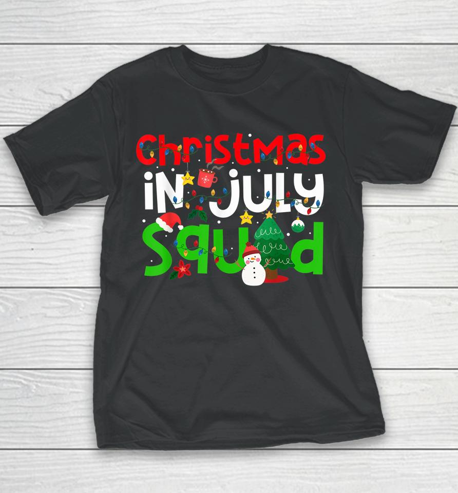 Christmas In July Squad Funny Summer Xmas Youth T-Shirt