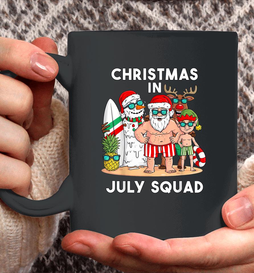 Christmas In July Squad Santa And Friends Xmas Boys Kids Coffee Mug