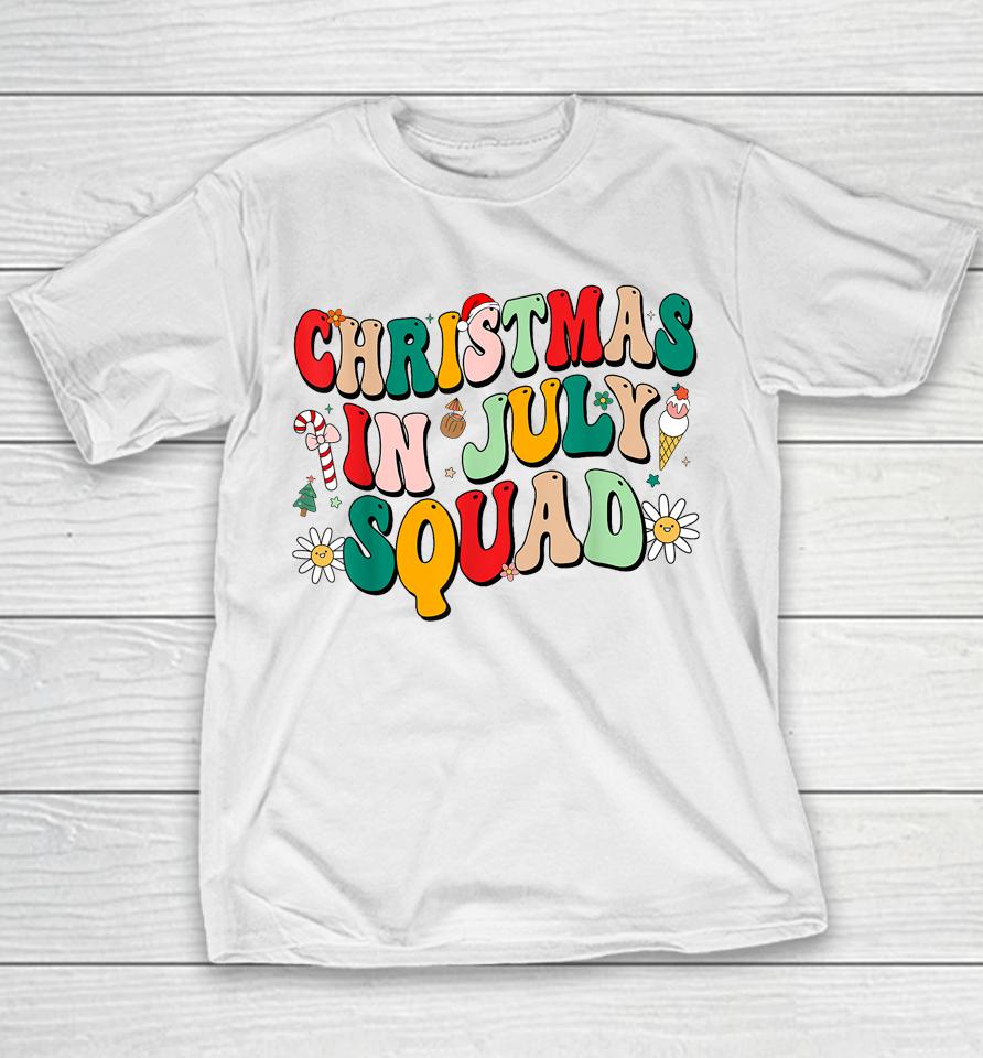 Christmas In July Squad Shirt Groovy Summer Xmas Youth T-Shirt