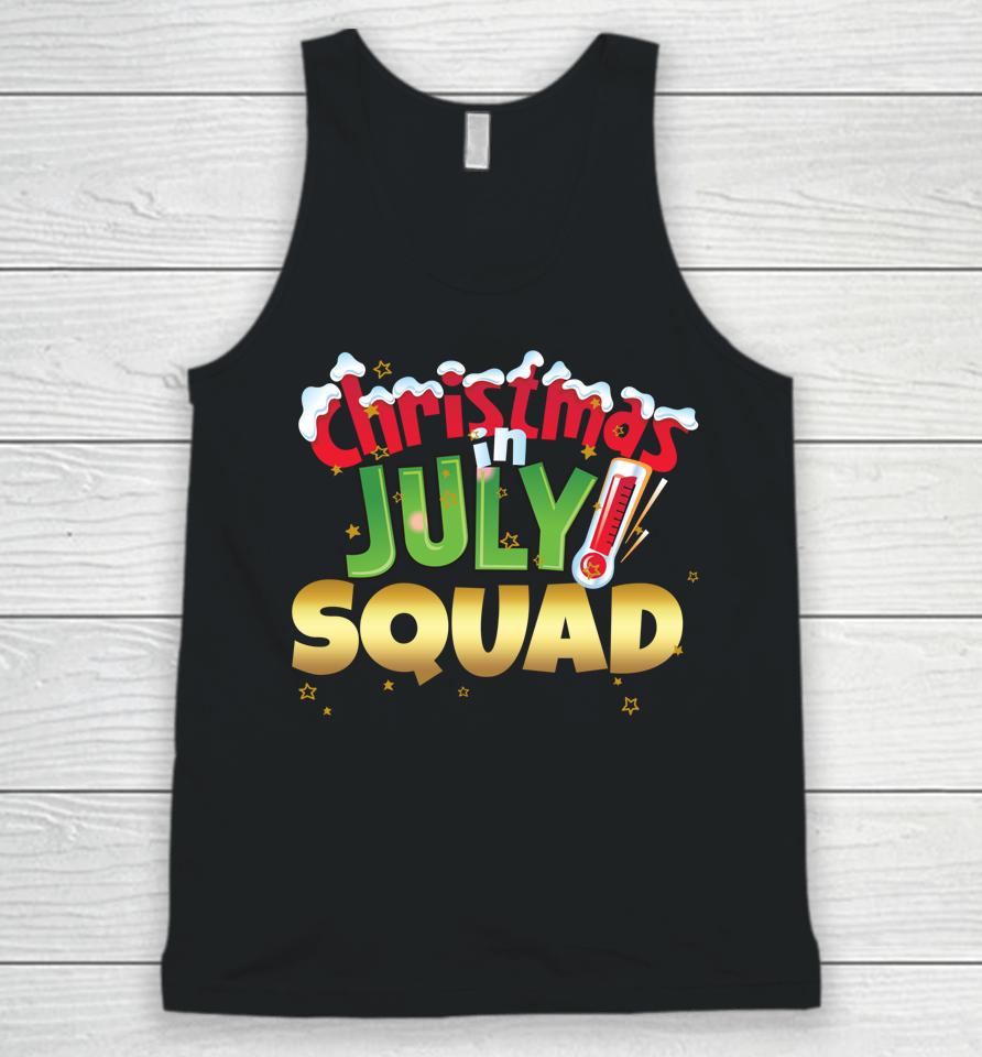Christmas In July Squad Shirt Summer Group Santa Xmas Unisex Tank Top