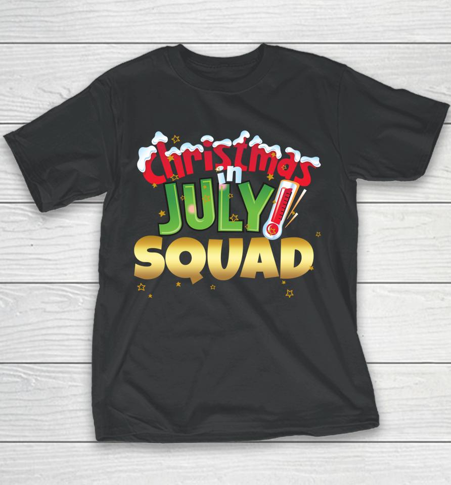 Christmas In July Squad Shirt Summer Group Santa Xmas Youth T-Shirt