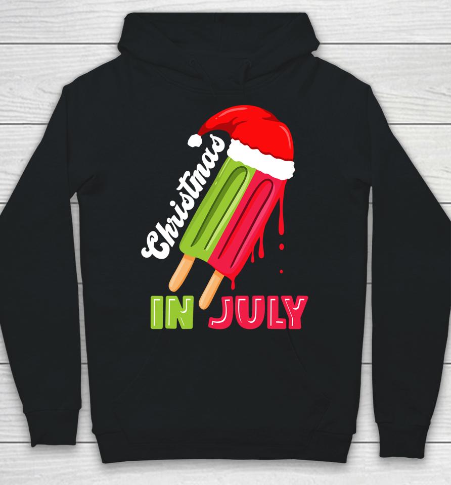 Christmas In July Watermelon Ice Pops Fun Christmas In July Hoodie