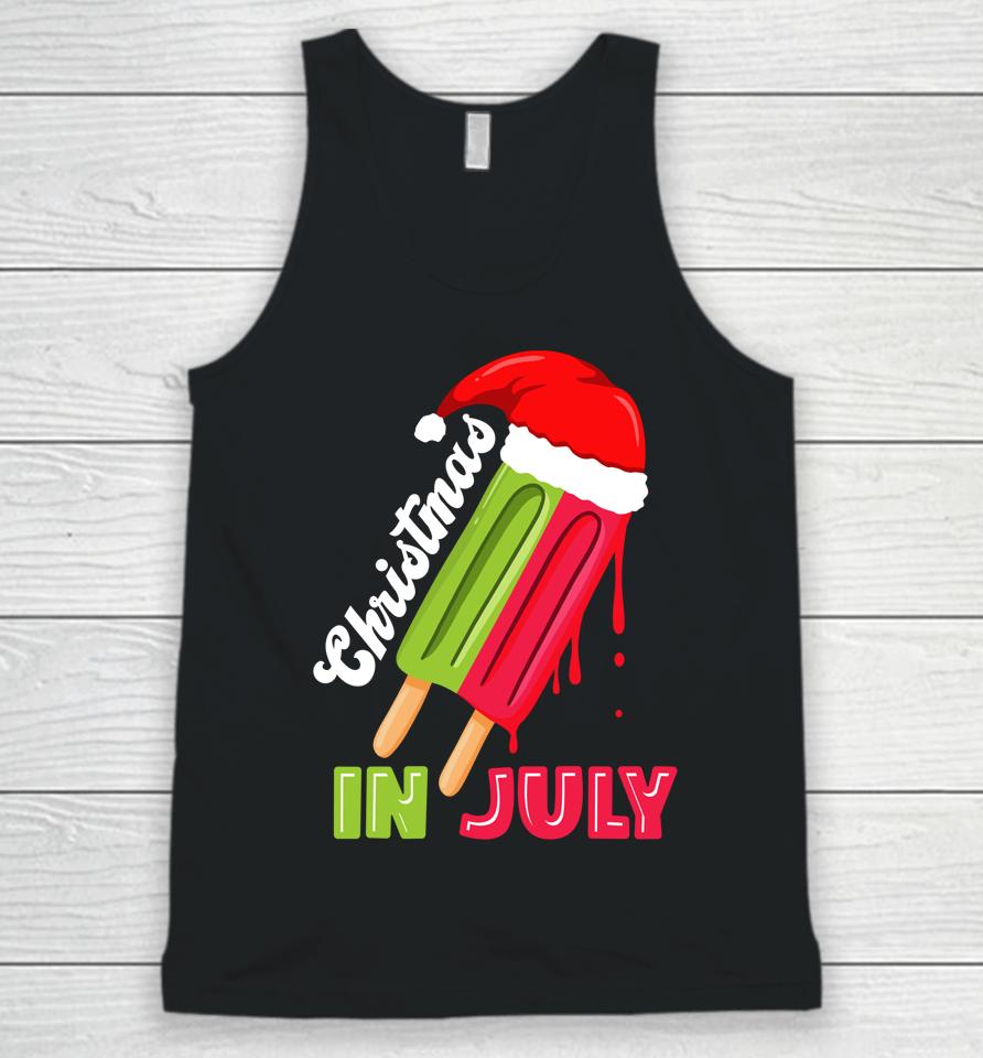 Christmas In July Watermelon Ice Pops Fun Christmas In July Unisex Tank Top