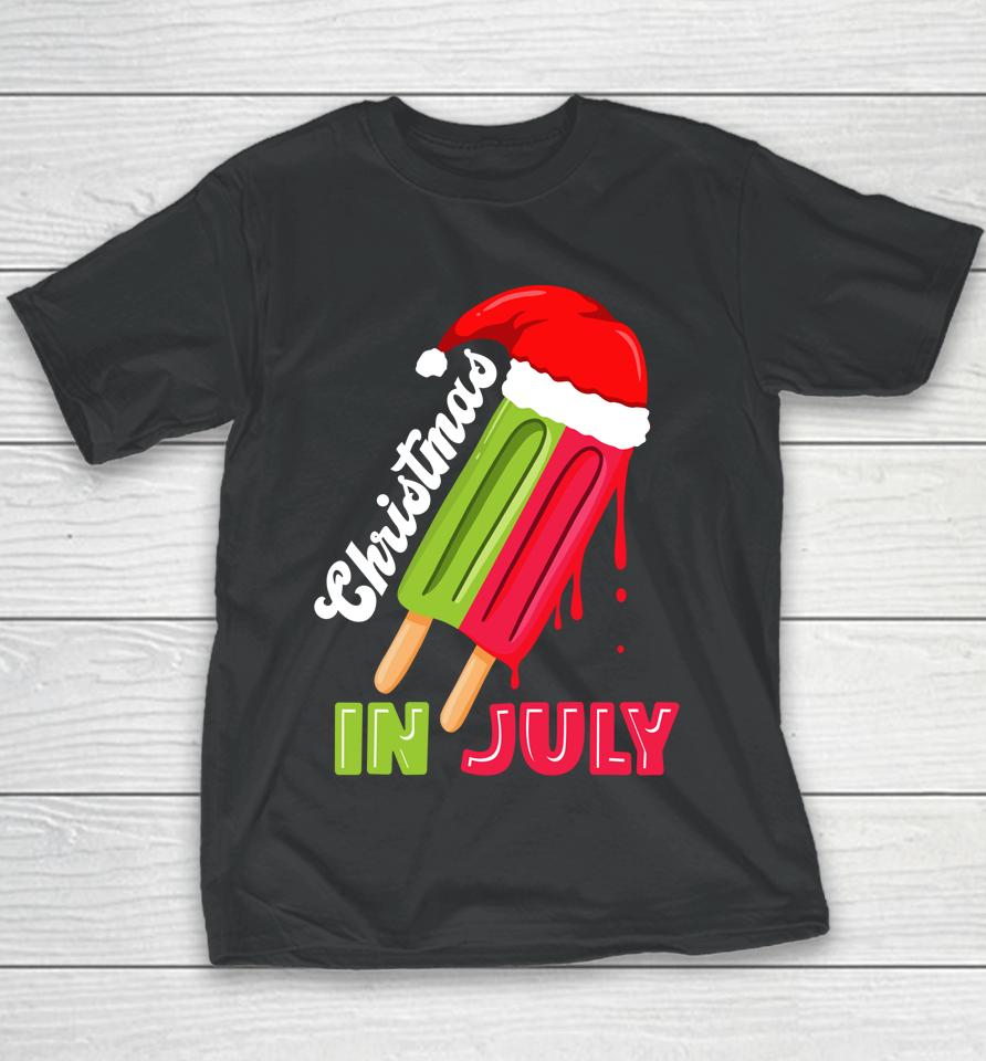 Christmas In July Watermelon Ice Pops Fun Christmas In July Youth T-Shirt