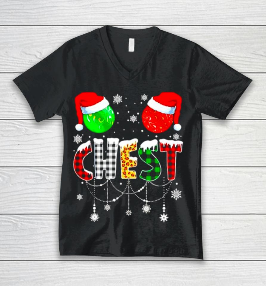 Christmas Matching Couple Family Chestnuts Unisex V-Neck T-Shirt