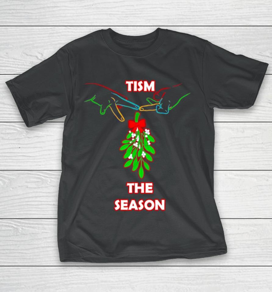 Christmas Mistletoe Tism The Season T-Shirt