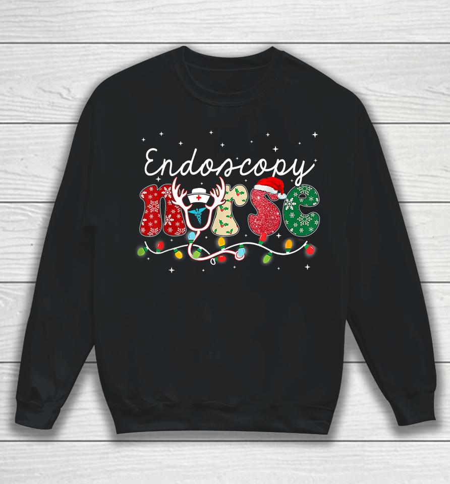 Christmas Nurse Nursing Endoscopy Nurse Christmas Pattern Sweatshirt