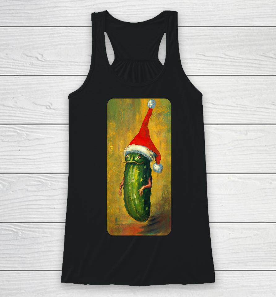 Christmas Santa Pickle Is So Fun And Delicious Racerback Tank