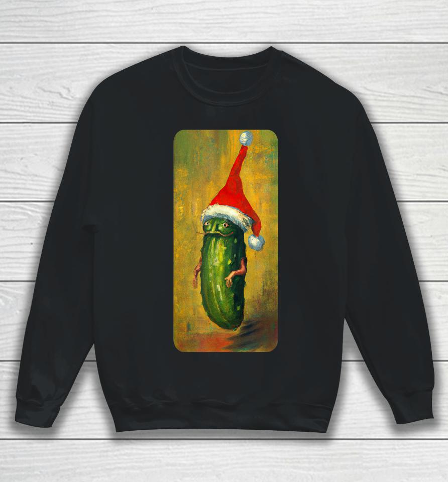 Christmas Santa Pickle Is So Fun And Delicious Sweatshirt