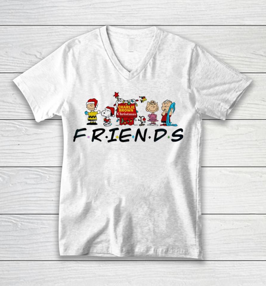 Christmas Snoopy And Charlie Brown Friends Merry Xmas Charlie Brown Christmas Unisex V-Neck T-Shirt