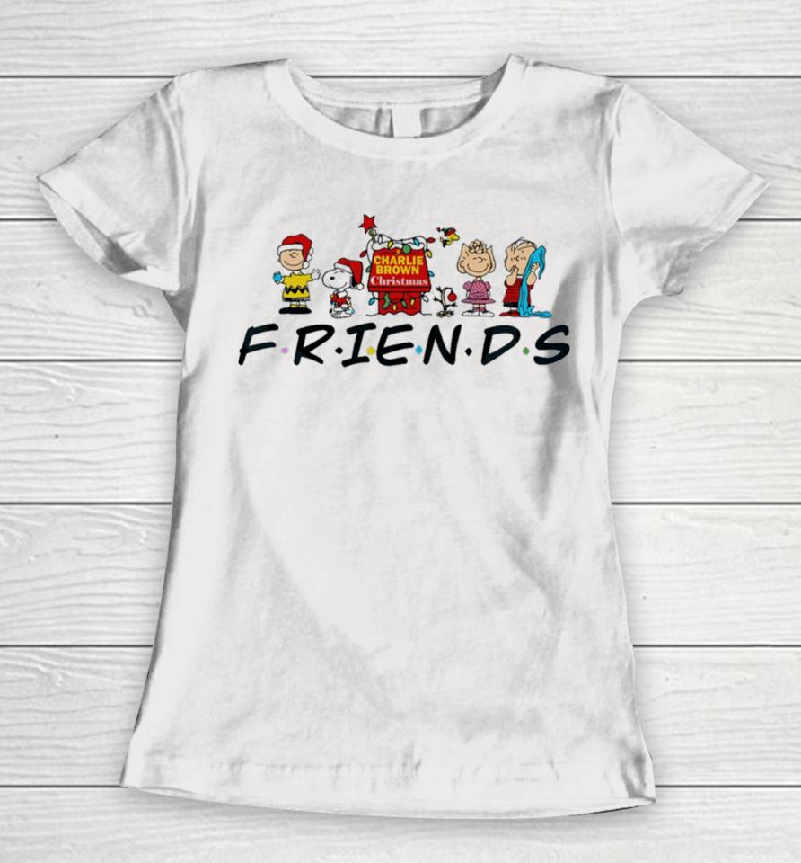 Christmas Snoopy And Charlie Brown Friends Merry Xmas Charlie Brown Christmas Women T-Shirt