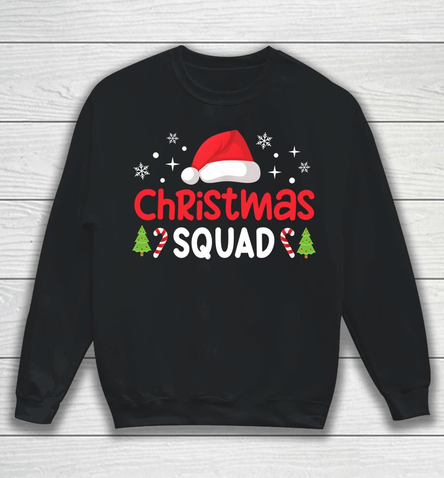 Christmas Squad Family Group Matching  Funny Santa Elf Sweatshirt