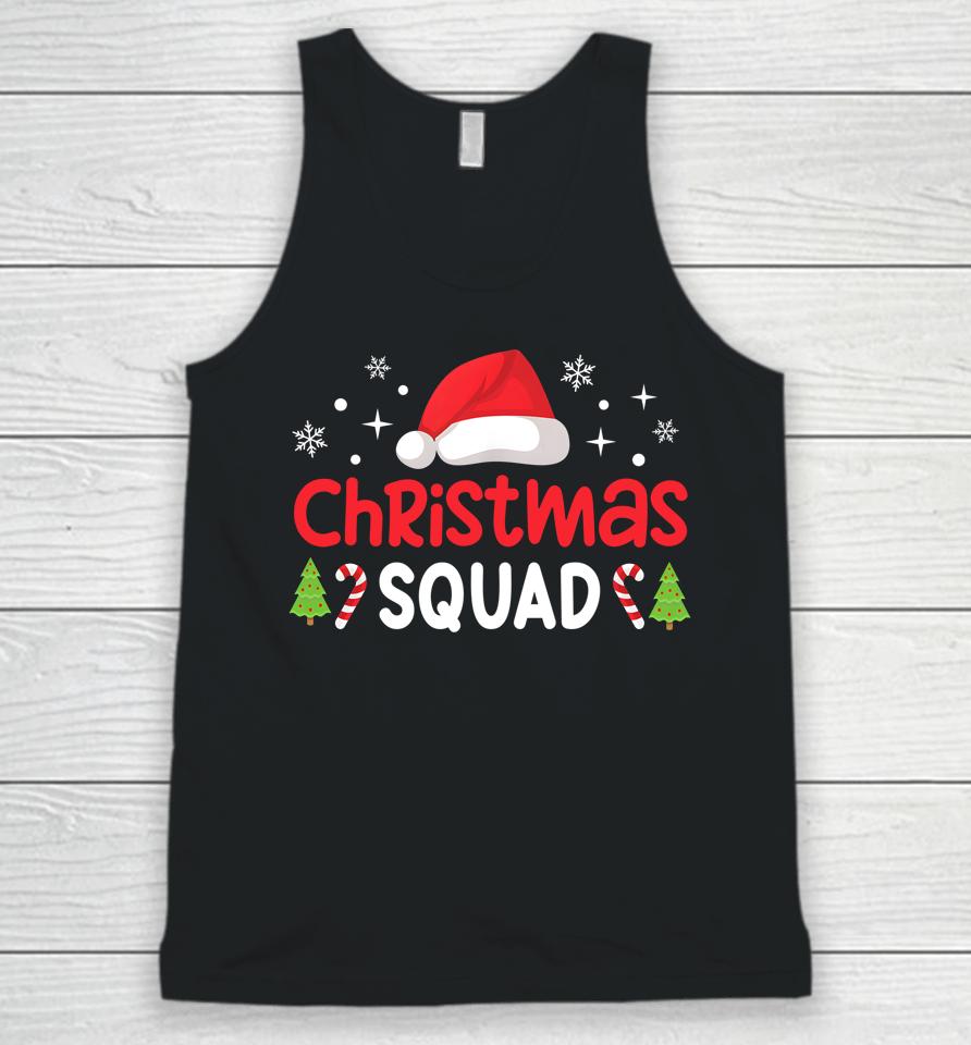 Christmas Squad Family Group Matching  Funny Santa Elf Unisex Tank Top