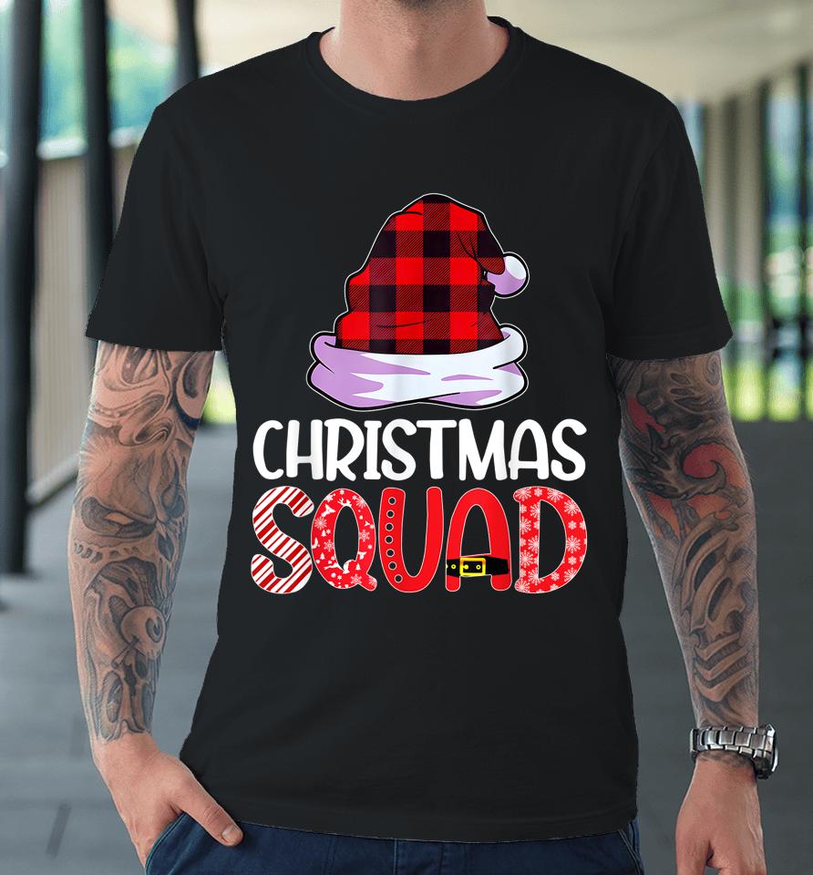 Christmas Squad Family Group Matching  Red Plaid Santa Premium T-Shirt