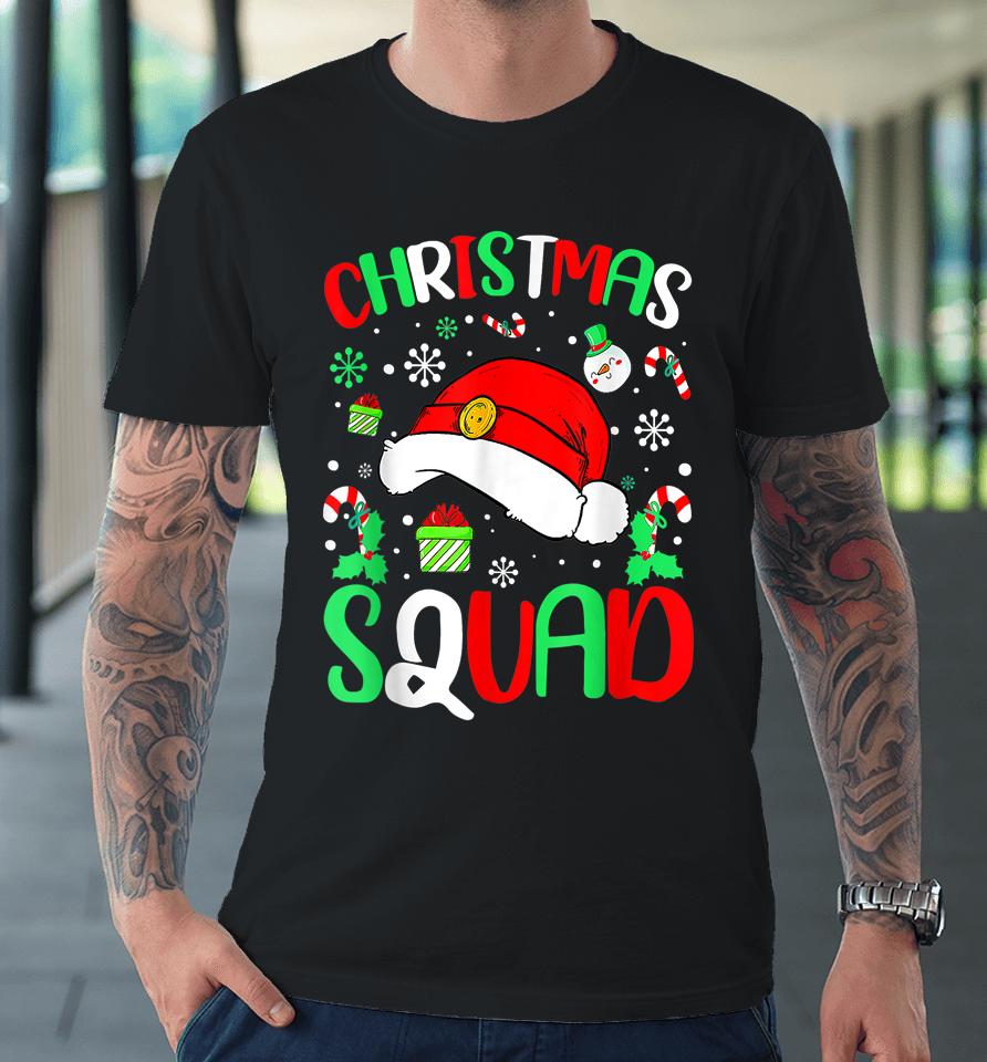 Christmas Squad Santa Hat Family Matching Pajama Xmas Premium T-Shirt