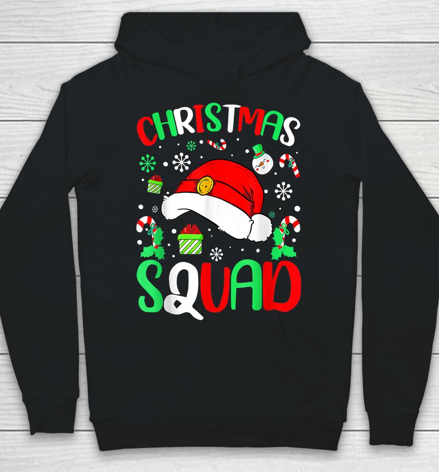 Christmas Squad Santa Hat Family Matching Pajama Xmas Hoodie