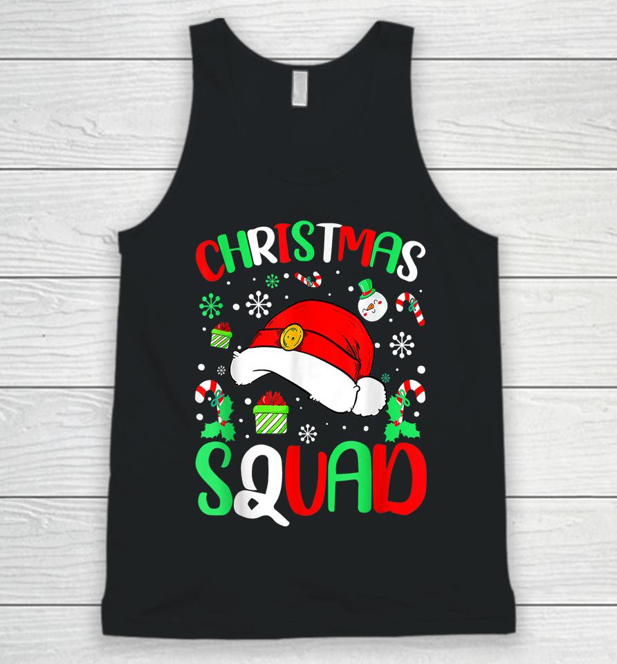 Christmas Squad Santa Hat Family Matching Pajama Xmas Unisex Tank Top