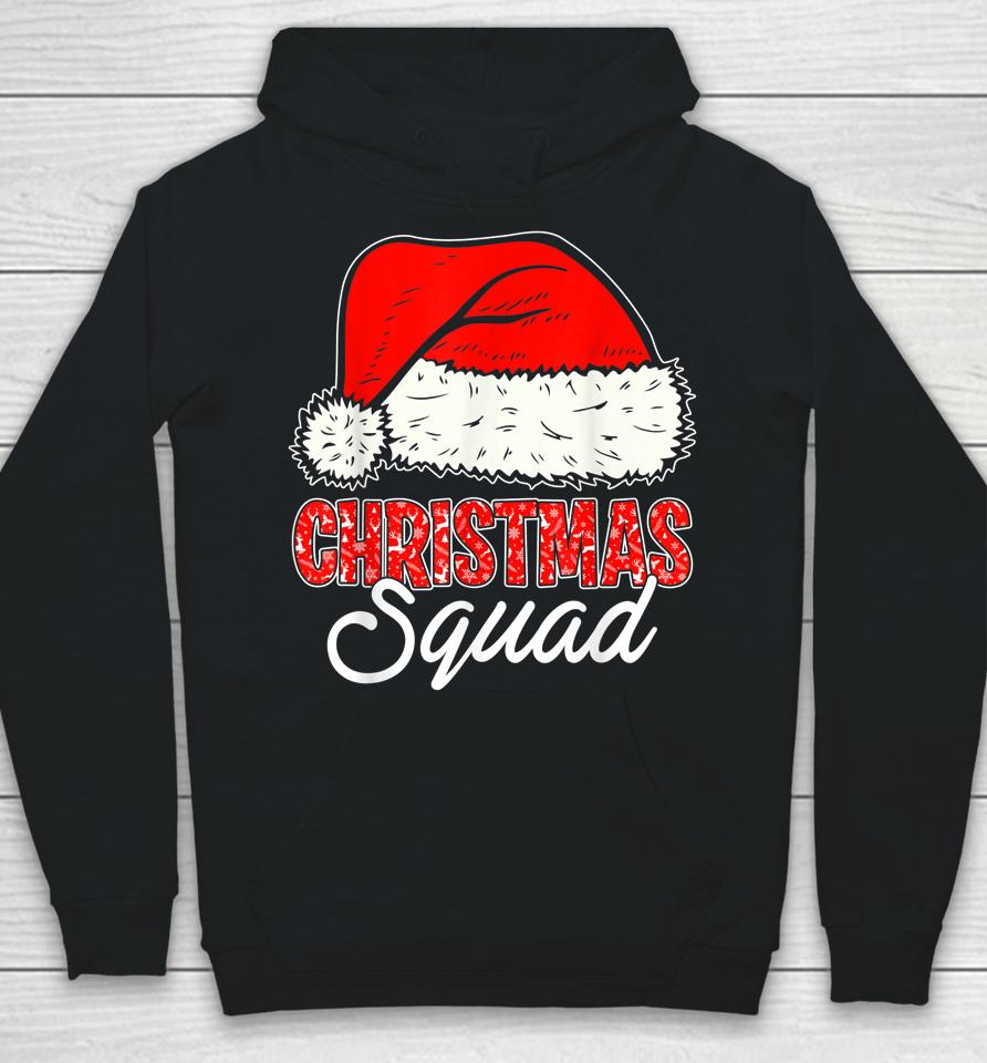 Christmas Squad Santa Hat Funny Matching Family Christmas Hoodie