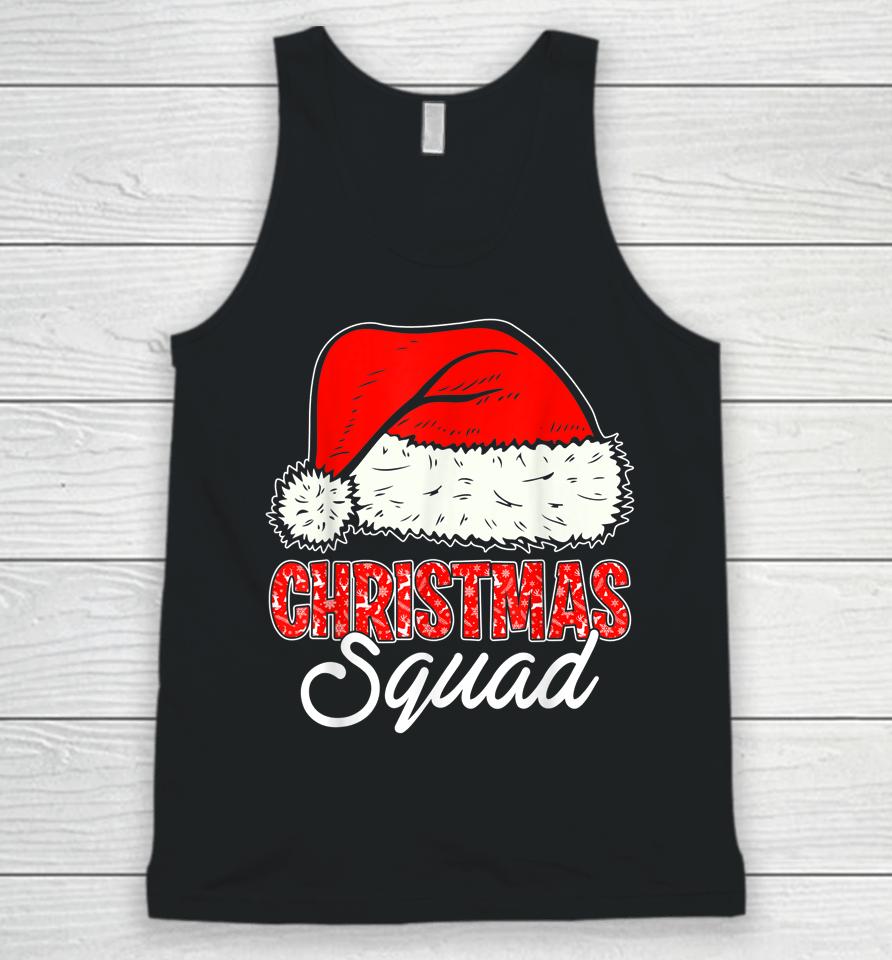 Christmas Squad Santa Hat Funny Matching Family Christmas Unisex Tank Top