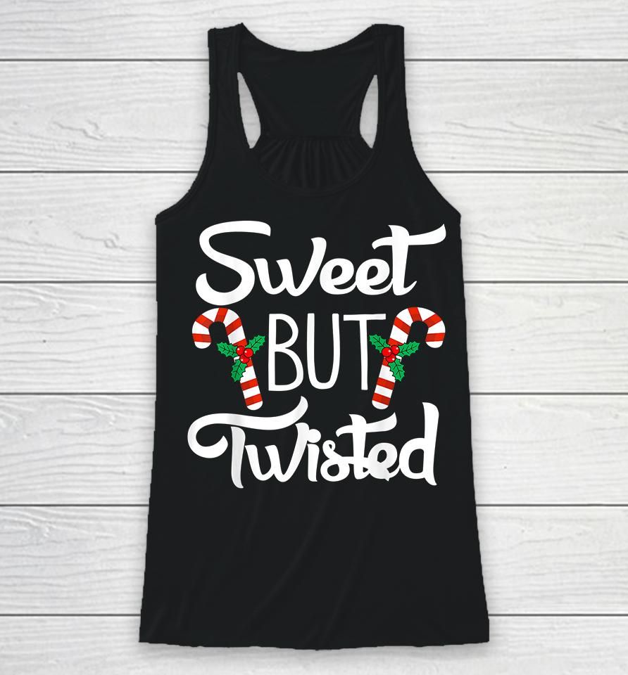 Christmas Sweet But Twisted Candy Cane Racerback Tank