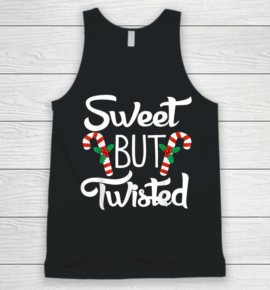 Christmas Sweet But Twisted Candy Cane Unisex Tank Top