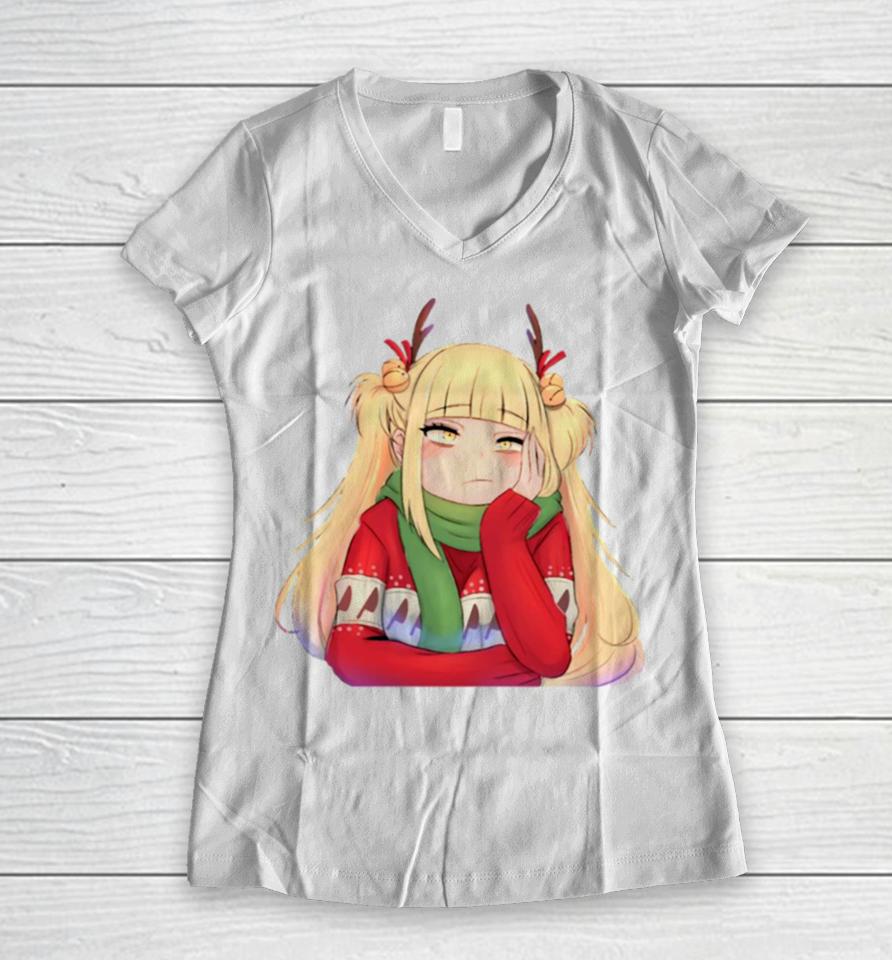 Christmas Toga Himiko Women V-Neck T-Shirt