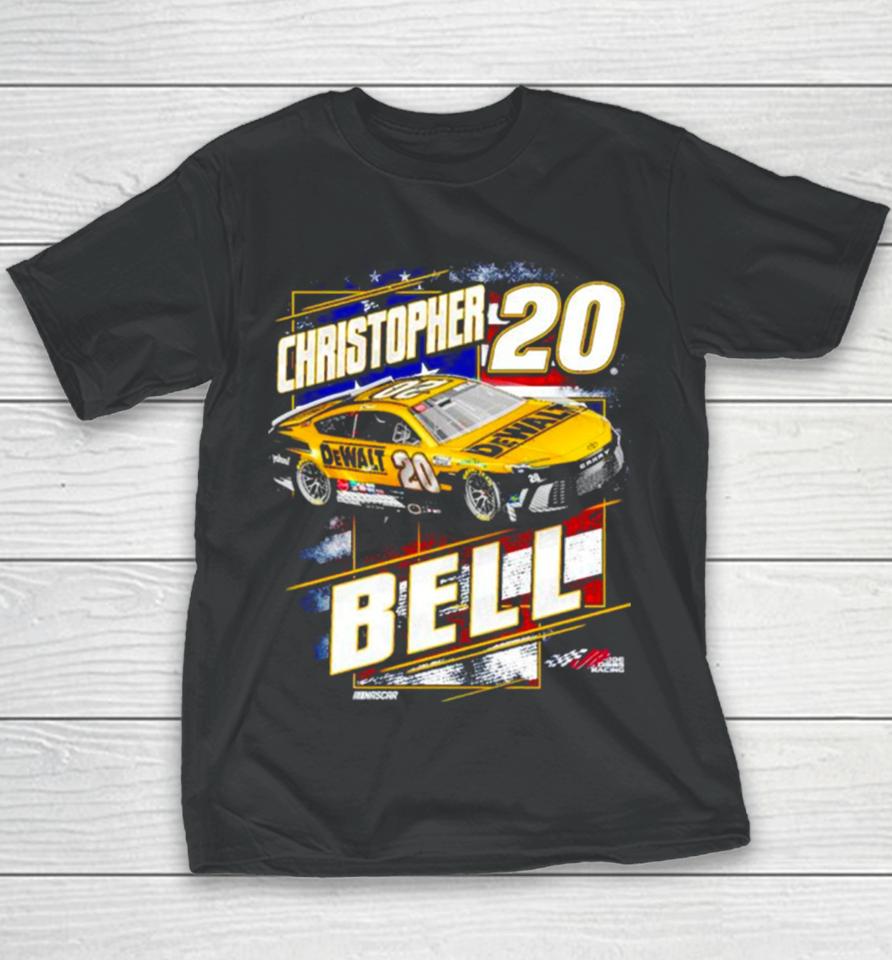 Christopher Bell Joe Gibbs Racing Team Collection Dewalt Patriotic Youth T-Shirt