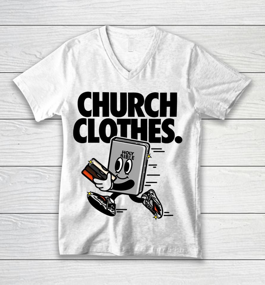 Church Clothes Bible Unisex V-Neck T-Shirt