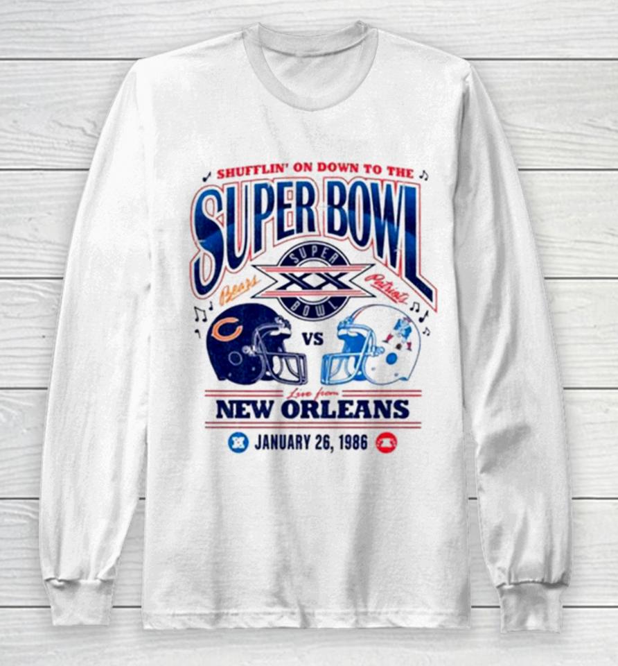 Cincinnati Bears Vs New England Patriots Shiffrin’ On Down To The Super Bowl Live From New Orleans Long Sleeve T-Shirt