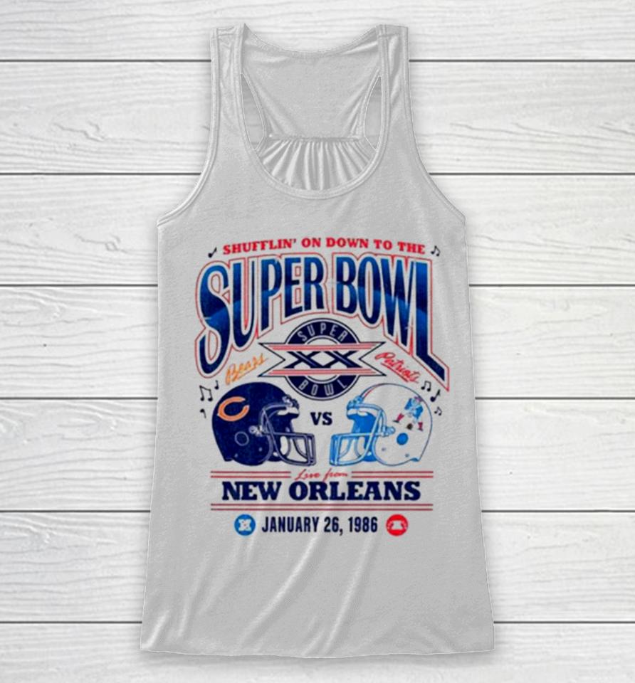Cincinnati Bears Vs New England Patriots Shiffrin’ On Down To The Super Bowl Live From New Orleans Racerback Tank