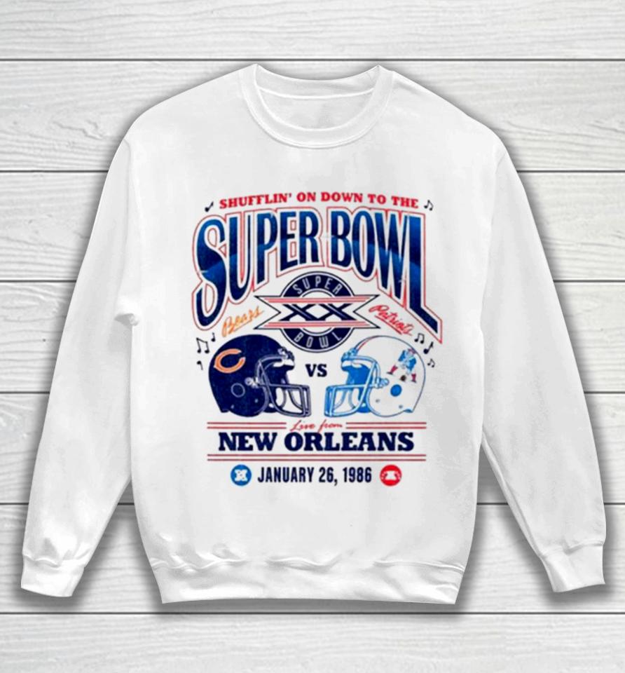 Cincinnati Bears Vs New England Patriots Shiffrin’ On Down To The Super Bowl Live From New Orleans Sweatshirt