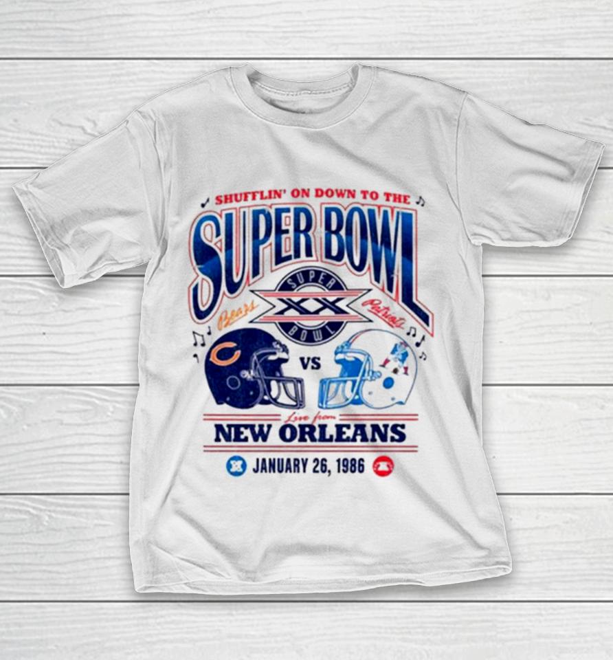 Cincinnati Bears Vs New England Patriots Shiffrin’ On Down To The Super Bowl Live From New Orleans T-Shirt
