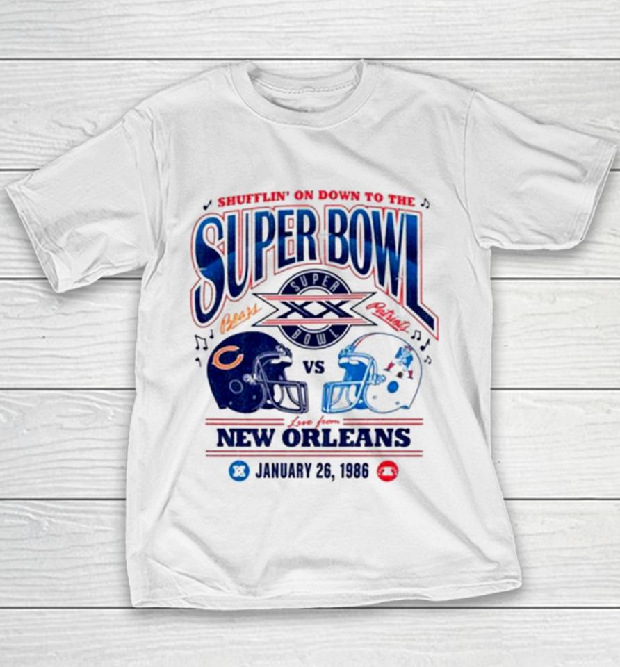 Cincinnati Bears Vs New England Patriots Shiffrin’ On Down To The Super Bowl Live From New Orleans Youth T-Shirt