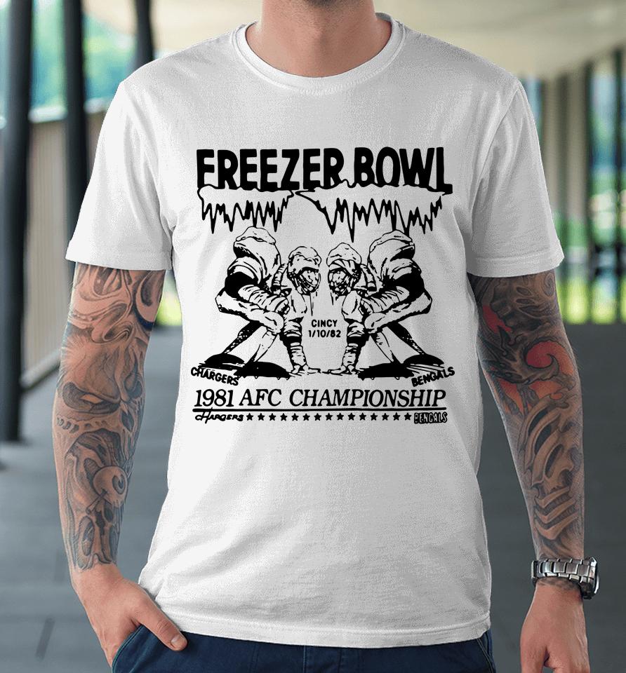 Cincinnati Bengals 1981 Freezer Bowl Homage Premium T-Shirt