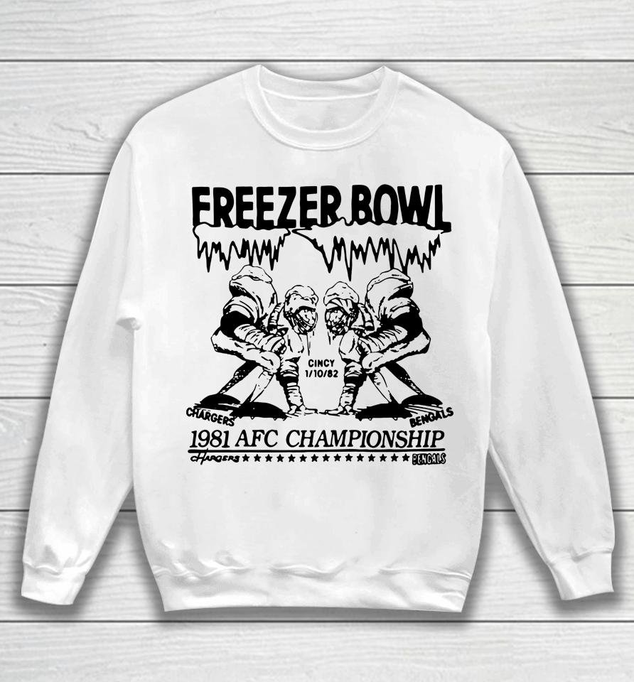 Cincinnati Bengals 1981 Freezer Bowl Homage Sweatshirt