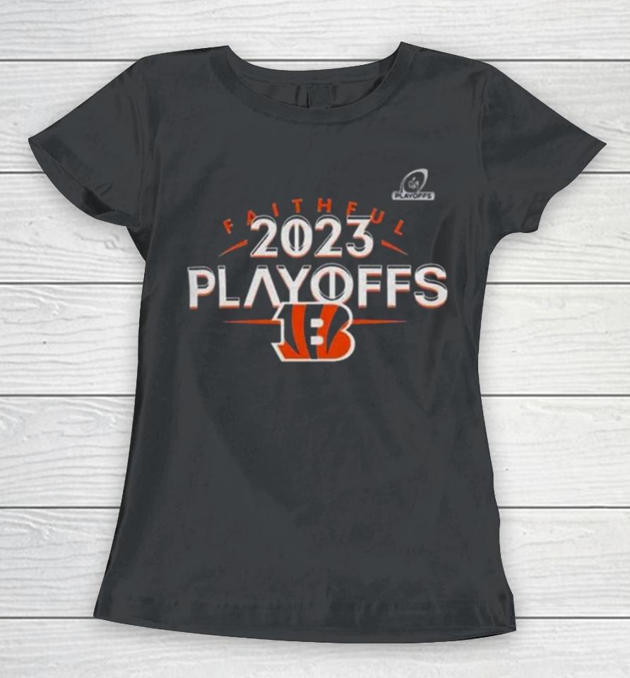 Cincinnati Bengals 2023 Nfl Playoffs Faithful Women T-Shirt