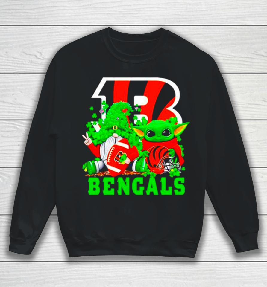 Cincinnati Bengals Baby Yoda Happy St.patrick’s Day Shamrock Sweatshirt