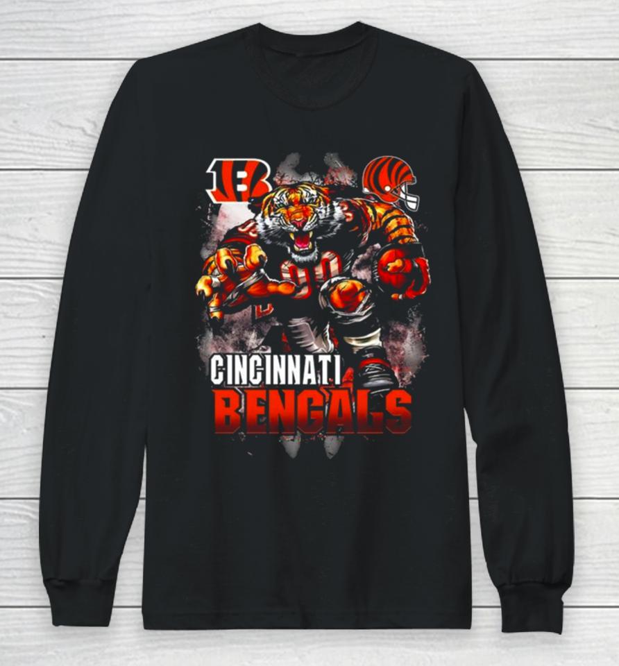 Cincinnati Bengals Football Mascot 2023 Vintage Long Sleeve T-Shirt
