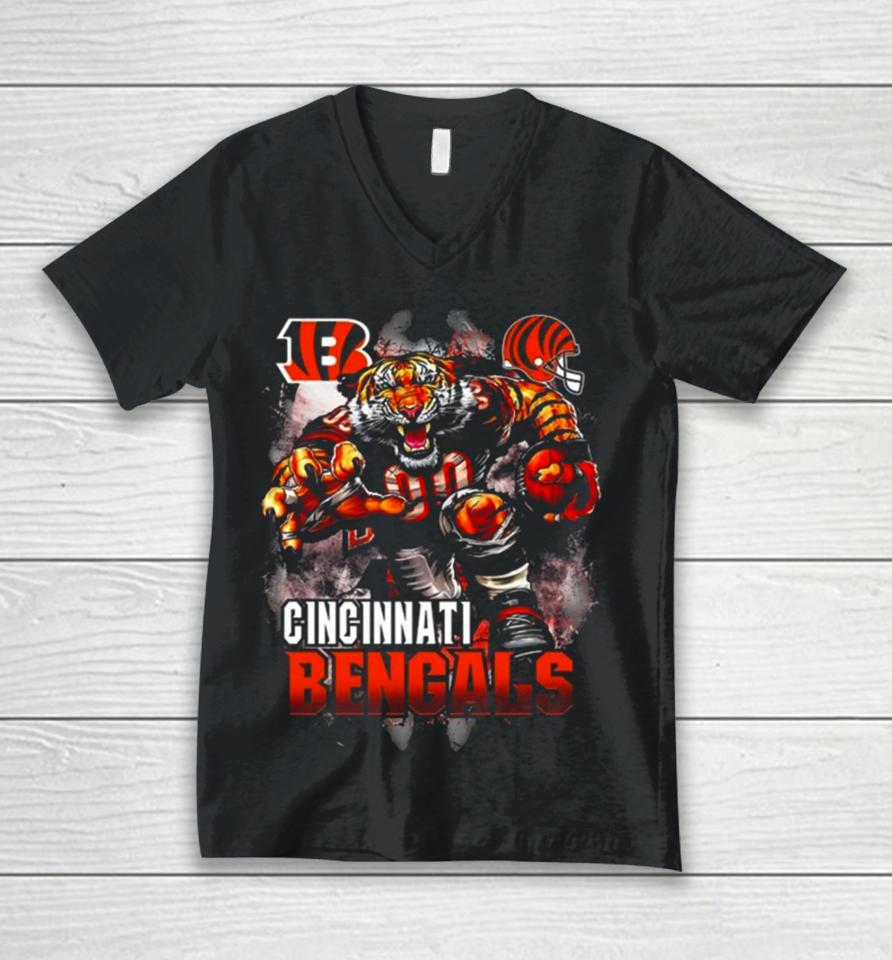 Cincinnati Bengals Football Mascot 2023 Vintage Unisex V-Neck T-Shirt